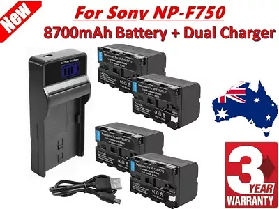 NP-F970 Camera Battery Charger LCD For SONY NP-F550 F750 F950 FM50 H1S4 AUSSIE • $48.96