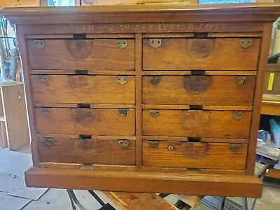 Amberg's Solid Oak Letter File Cabinet. Patented 1878. • $475