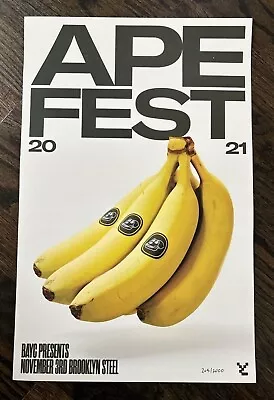 2021 Original Bored Ape Yacht Club BAYC Ape Fest Art Print / Poster (LTD 2000) • $250