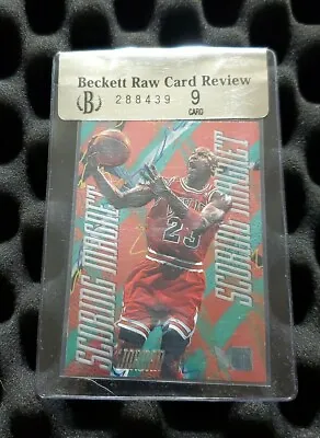 Michael Jordan 95-96 Metal Scoring Magnets BGS 9 Mint RARE 90's Insert RCR • $749.99