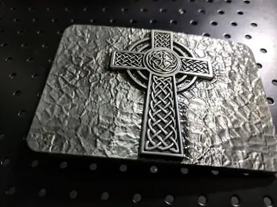 ✖ Medievel Style Celtic Cross Belt Buckle ✖ Metal Antique Silver Color Us Seller • $14