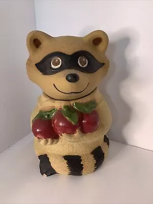 Vintage Metlox Raccoon Cookie Jar Poppy Trail California USA Super Cute • $75