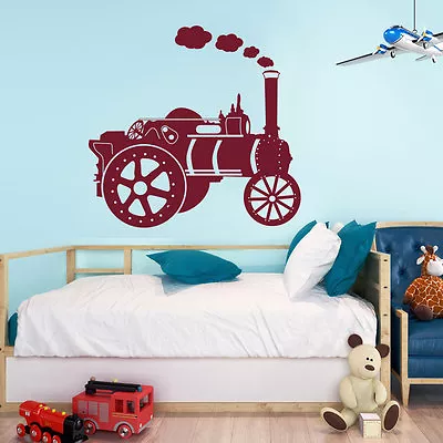 £15.98 • Buy Traction Train Vintage Railway Transport Locomotive Engine Kids Wall Sticker A83