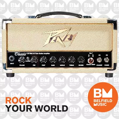 Peavey Classic 20 Mini Guitar Amplifier Head Amp Tweed - Belfield Music • $1099