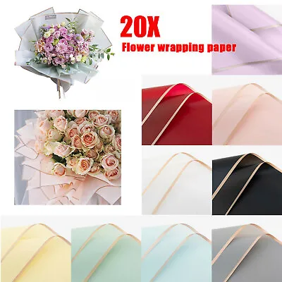 £7.99 • Buy 20Pcs Waterproof Flower Gift Wrapping Paper Florist Bouquet Packaging Wedding