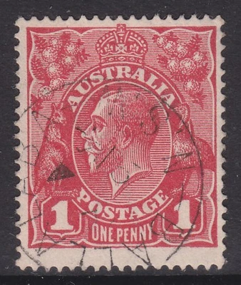$7.20 • Buy KGV Heads Single Wmk 1d Red Die 2 GU *POSTMARK* SG 21d (457)