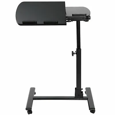Angle & Height Adjustable Rolling Laptop Desk Cart Over Bed Hospital Table Stand • $41.58