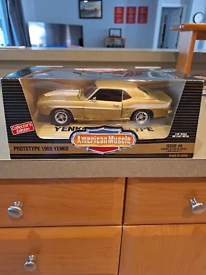 1969 YENKO Camaro GOLD Prototype American Muscle Ertl 1/18 Die Cast Issue #8 • $64.95