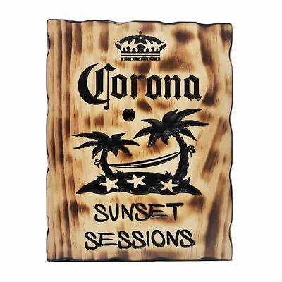 Corona Sunset Sessions 2 Rustic - Timber Sign • $49.49