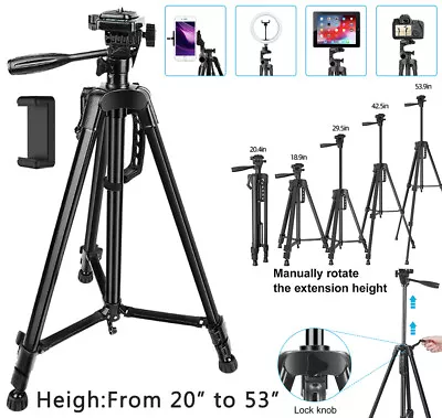 $25.95 • Buy Professional Camera Tripod Stand Holder Mount Adjustable For Phone & Camcorder