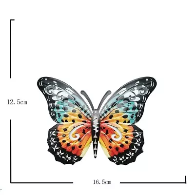 Large Metal Butterfly Blue And Color Outdoor Garden Home Decor Wall Art • $7.52