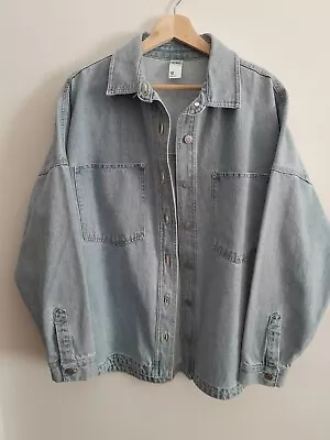 Denim Shacket Jacket 90's Style Oversized Kmart Anko Size 12 Like New • $18