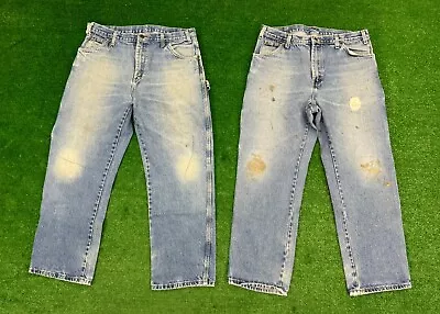 Lot Of 2 Dickies Vintage Blue Jeans - Men's Size 36x30 Distressed • $45