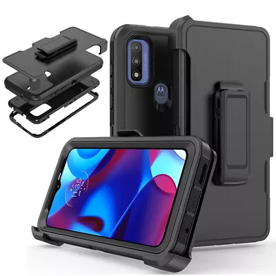 For Motorola Moto G Play 2023 Case Shockproof Hard Cover Belt Clip Fits Otterbox • $10.95