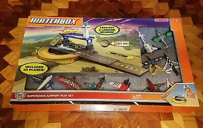 NEW Matchbox Skybusters Supersonic Airport Set Retired 2012 Rare W/10  Airplanes • $129.50