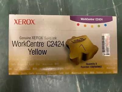 Genuine Xerox 108R00662 (3Pack) Solid Yellow Ink For WorkCentre C2424 • £12