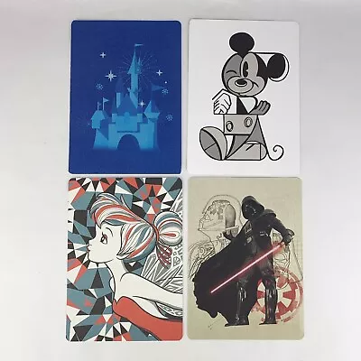 Disney Rewards 4-pc Special Ed. Artwork Mickey Mouse Star Wars Tink Postcard Set • $4.99