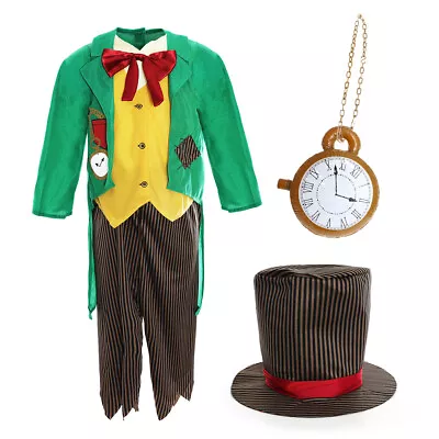 Boys Mad Hatter Costume Book Day Boys Book Character Wonderland Fancy Dress • £14.99