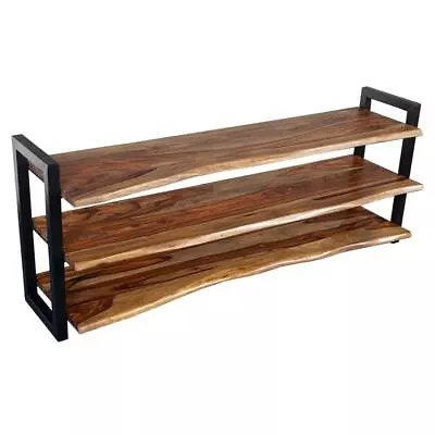 Pemberly Row Contemporary Solid Sheesham Wood TV Stand In Brown • $664.10