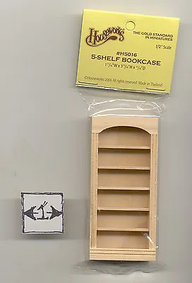 Half Scale 1:24 - Bookcase -  Dollhouse Wooden Miniature  #H5016 Houseworks • $7.75