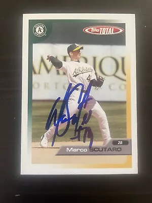 2005 Topps Total #308 Marco Scutaro Oakland A’s Signed Card Autographed • $15