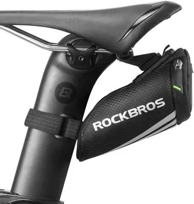 ROCKBROS Bike Saddle Bag Bicycle Seat Bag Wedge Packs Cycling Under Seat Pouch • $11.99
