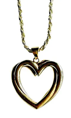 Charles Garnier Sterling Silver/Gold Heart & SS Italian Chain Signed New Oth • $64.99