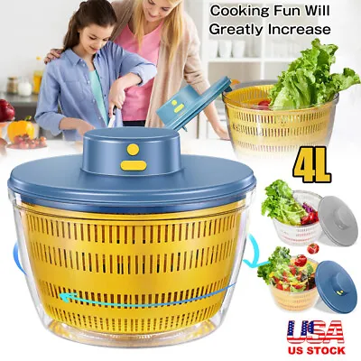 USB Salad Spinner Vegetables Leaf Lettuce Dryer Drainer Fruit Wash Clean Basket • $24.31