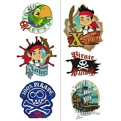 Jake And The Never Land Pirates Kids Birthday Party Favor Temporary Tattoos • £8.17