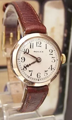 1923 Rolex Swiss Made Antique Vintage Genuine Solid Gold Watch Nice Dial • $1100