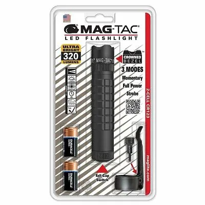 MagLite MagTac LED Flashlight 320 Lumen 2-Cell CR123 (Product # SG2LRA6L) • $55