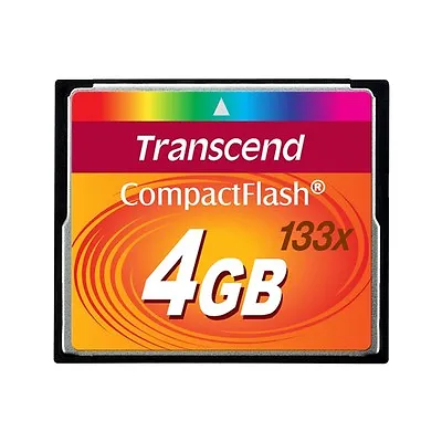 Transcend 4GB CompactFlash CF Card Type I 133X CompactFlash Card 4GB • $17.55