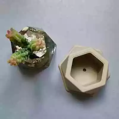 Silicone Concrete Succulent Pot Planter DIY Mold Set: Hexagon Shape - Pack Of 1 • $15.99