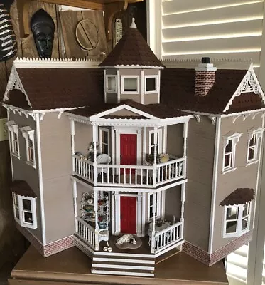 #TheVisalian Victorian Miniature Dollhouse Mansion Furnished 1:12 Scale • $1000