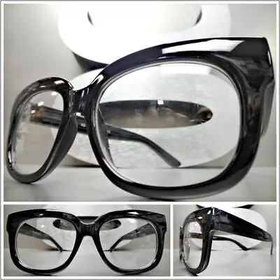 New Classic Vintage Retro Style Clear Lens EYE GLASSES Thick Black Fashion Frame • $13.99