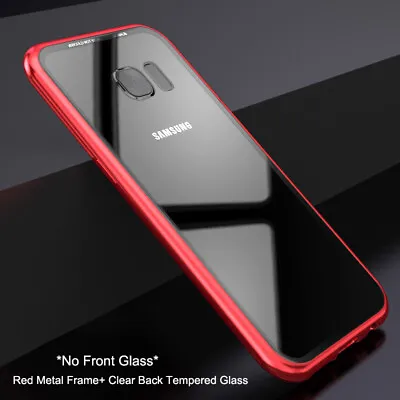 $7.59 • Buy SAMSUNG S10 S9 S9+S8 NOTE 8 NOTE 9 Magnetic Metal Frame Back Tempered Glass Case