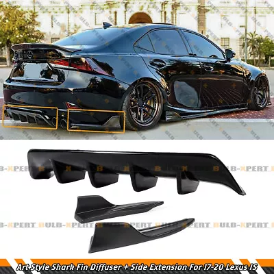 For 17-20 Lexus IS300 IS350 F Sport ART Style Rear Bumper Diffuser + Side Spats • $138.99