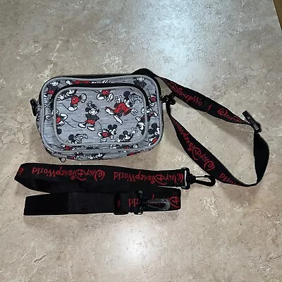 Disney  World Mickey Mouse Canvas Crossbody/ Convertible Belt  Bag Purse • $25.99