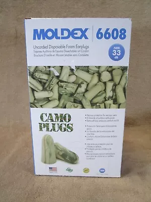 Moldex 6608 Camo Plugs(R) Disposable Foam Ear Plugs Bullet Shape 33 Db 200 Ct • $29.99