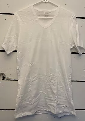 NWOT Calvin Klein White V Neck T-shirt Men’s Medium • $5.99