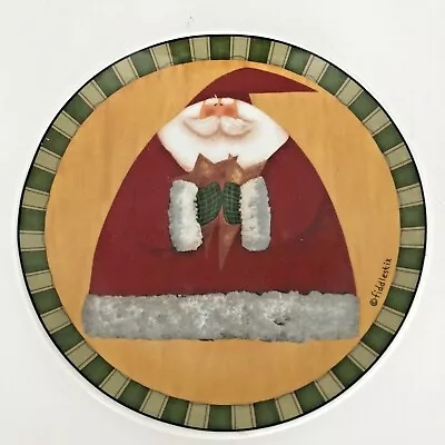 Christmas Plate Fiddlestix Nantucket Christmas Santa Desert Plate 8 1/4  Dia. • $14.98