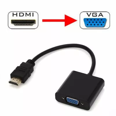 HDMI Male To VGA Female Video Cable Cord Converter Adapter For PC Monitor USA • $7.99