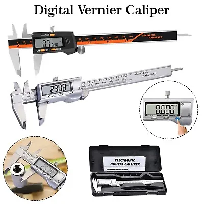 DIGITAL VERNIER LCD CALIPER MICROMETER MEASURE TOOL GAUGE RULE 150mm 6  • £13.49