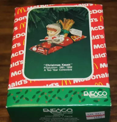 Enesco McDonald's Christmas Kayak Christmas Holiday Ornament In Box • $11.76