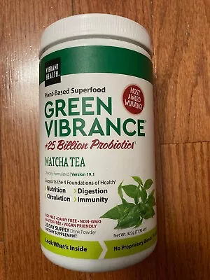 $39.99 • Buy Vibrant Health Green Vibrance Probiotic Powder Superfood 25 Serving MATCHA TEA