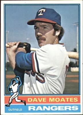 1976 Topps Texas Rangers Baseball Card #327 Dave Moates RC - EX-MT • $1.49