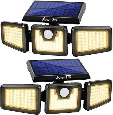 2 Pack Solar Lights Outdoor Motion Sensor IP65 Waterproof LED Wireless Lamp • $31.99
