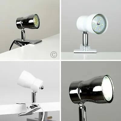 £9.99 • Buy Clip On Desk Light Adjustable 10CM Table Lamp Office / Task Spotlight Lighting