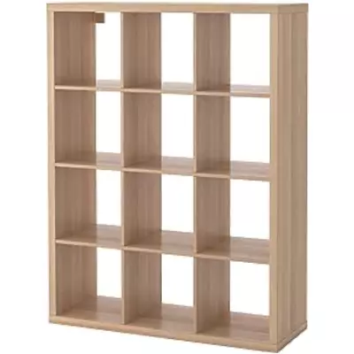 IKEA Kallax Shelving Bookcase Shelving Unit White Stained Oak  112x147 Cm • £174.99