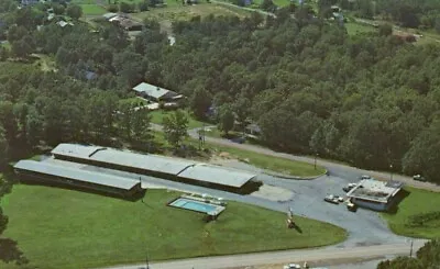 Postcard - Hillcrest Motel & Restaurant Pocahontas Arkansas Aerial View   1065 • $5.49